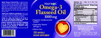 Natrol Omega-3 Flaxseed Oil 1000 mg - supplement