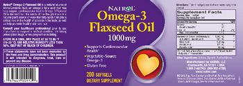 Natrol Omega-3 Flaxseed Oil 1000 mg - supplement