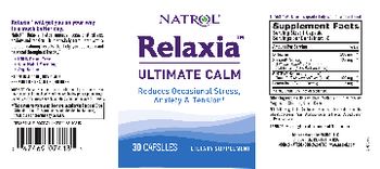 Natrol Relaxia Ultimate Calm - supplement