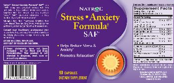 Natrol Stress Anxiety Formula SAF - supplement