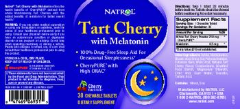 Natrol Tart Cherry With Melatonin Cherry Natural Flavor - supplement
