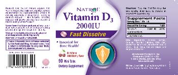 Natrol Vitamin D3 2000 IU Fast Dissolve All-Natural Wild Cherry Flavor - research over the last decade suggests that vitamin d may be the single most important nutrient reco