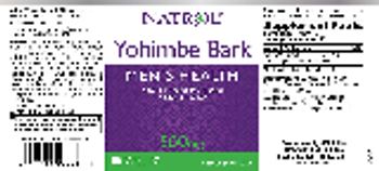 Natrol Yohimbe Bark 500 mg - supplement