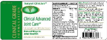 Natural Clinician Clinical Advanced Joint Care - supplement