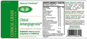 Natural Clinician Clinical Antiangiogenesis - supplement