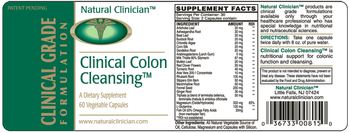 Natural Clinician Clinical Colon Cleansing - supplement