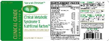 Natural Clinician Clinical Metabolic Syndrome X Nutritional Factors - supplement