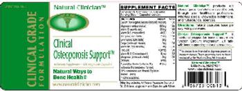Natural Clinician Clinical Osteoporosis Support - supplement