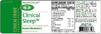Natural Clinician Clinical Sleep - supplement