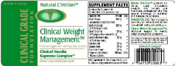 Natural Clinician Clinical Weight Management - supplement