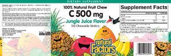 Natural Factors 100% Natural Fruit Chew C 500 mg Jungle Juice Flavor - supplement