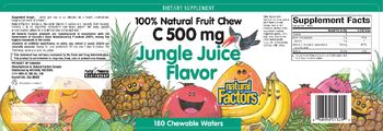 Natural Factors 100% Natural Fruit Chew C 500 mg Jungle Juice Flavor - supplement