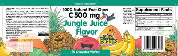 Natural Factors 100% Natural Fruit Chew C 500 mg Jungle Juice Flavor - supplement