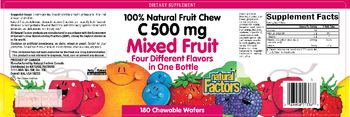 Natural Factors 100% Natural Fruit Chew C 500 mg Mixed Fruit - supplement