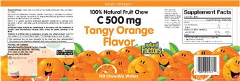 Natural Factors 100% Natural Fruit Chew C 500 mg Tangy Orange Flavor - supplement