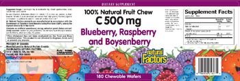 Natural Factors 100% Natural Fruit Chew C 500 mg - supplement