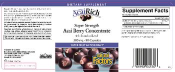 Natural Factors AcaiRich Super Strength Acai Berry Concentrate 4:1 Standardized - supplement