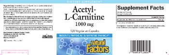 Natural Factors Acetyl- L-Carnitine 1000 mg - supplement