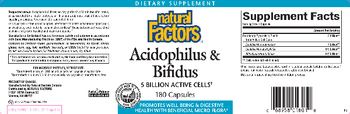 Natural Factors Acidophilus & Bifidus - supplement