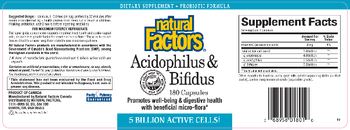 Natural Factors Acidophilus & Bifidus - supplement