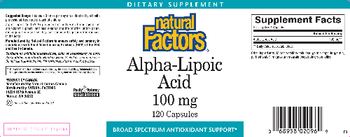 Natural Factors Alpha-Lipoic Acid 100 mg - supplement