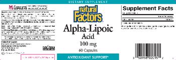 Natural Factors Alpha-Lipoic Acid 100 mg - supplement