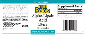 Natural Factors Alpha-Lipoic Acid 100 mg - supplement