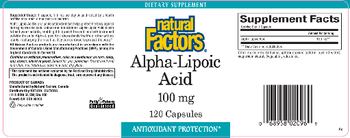 Natural Factors Alpha-Lipoic Acid 100 mg - supplement