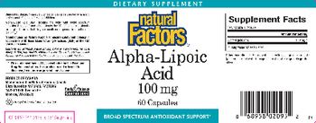 Natural Factors Alpha-Lipoic Acid 100 mg - supplement
