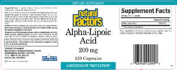 Natural Factors Alpha-Lipoic Acid 200 mg - supplement