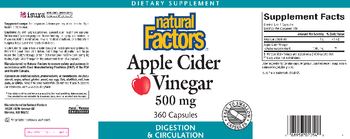 Natural Factors Apple Cider Vinegar 500 mg - supplement