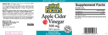 Natural Factors Apple Cider Vinegar 500 mg - supplement
