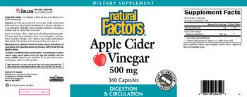 Natural Factors Apple Cider Vinegar 500 mg - supplement