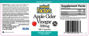 Natural Factors Apple Cider Vinegar 500mg - supplement
