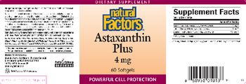 Natural Factors Astaxanthin Plus 4 mg - supplement
