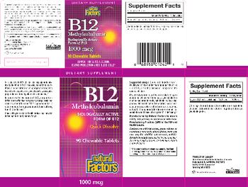 Natural Factors B12 Methylcobalamin 1000 mcg - supplement
