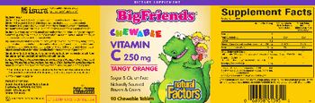 Natural Factors Big Friends Chewable Vitamin C 250 mg Tangy Orange - supplement