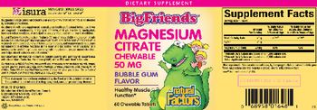 Natural Factors Big Friends Magnesium Citrate Chewable 50 mg - supplement
