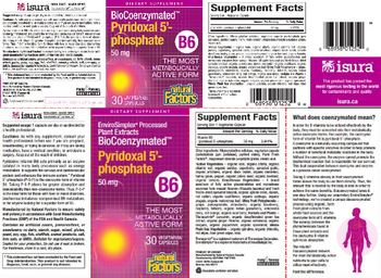 Natural Factors BioCoenzymated Pyridoxal 5'-Phosphate 50 mg - supplement