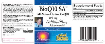 Natural Factors BioQ10 SA All-Natural Active CoQ10 100 mg - supplement