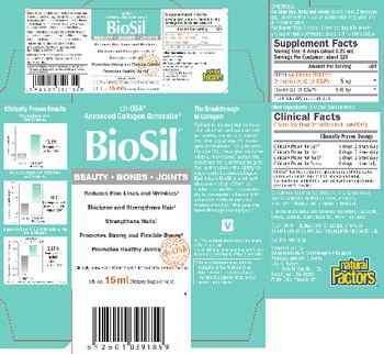 Natural Factors BioSil Beauty Bones Joints - supplement