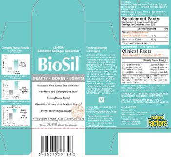 Natural Factors BioSil Beauty Bones Joints - supplement