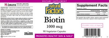 Natural Factors Biotin 1000 mcg - supplement