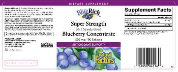 Natural Factors BlueRich Super Strength 36:1 Standardized Blueberry Concentrate - supplement