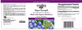 Natural Factors BlueRich Super Strength 36:1 Standardized Concentrate Made With Organic Blueberries - supplement