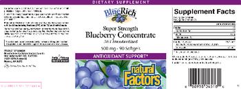 Natural Factors BlueRich Super Strength Blueberry Concentrate - supplement