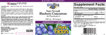 Natural Factors BlueRich Super Strength Blueberry Concentrate 500 mg - supplement