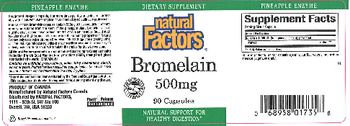 Natural Factors Bromelain 500 mg - supplement