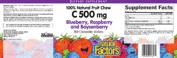 Natural Factors C 500 mg Blueberry, Raspberry And Boysenberry - supplement