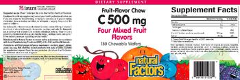 Natural Factors C 500 mg Four Mixed Fruit Flavors - supplement